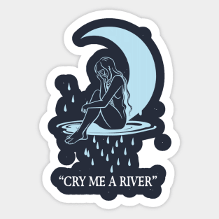 Melancholic Moonlit Sorrow Sticker